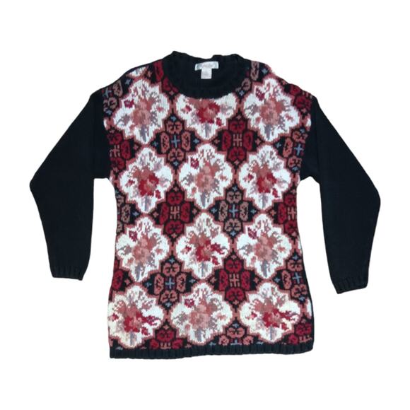 rachel max Sweaters - Vintage Rachel‎ Max Cottagecore Floral knit sweater